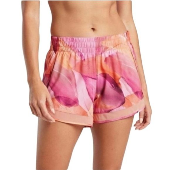Athleta Pants - Athleta Printed Mesh Racer Run Shorts 4" size XS